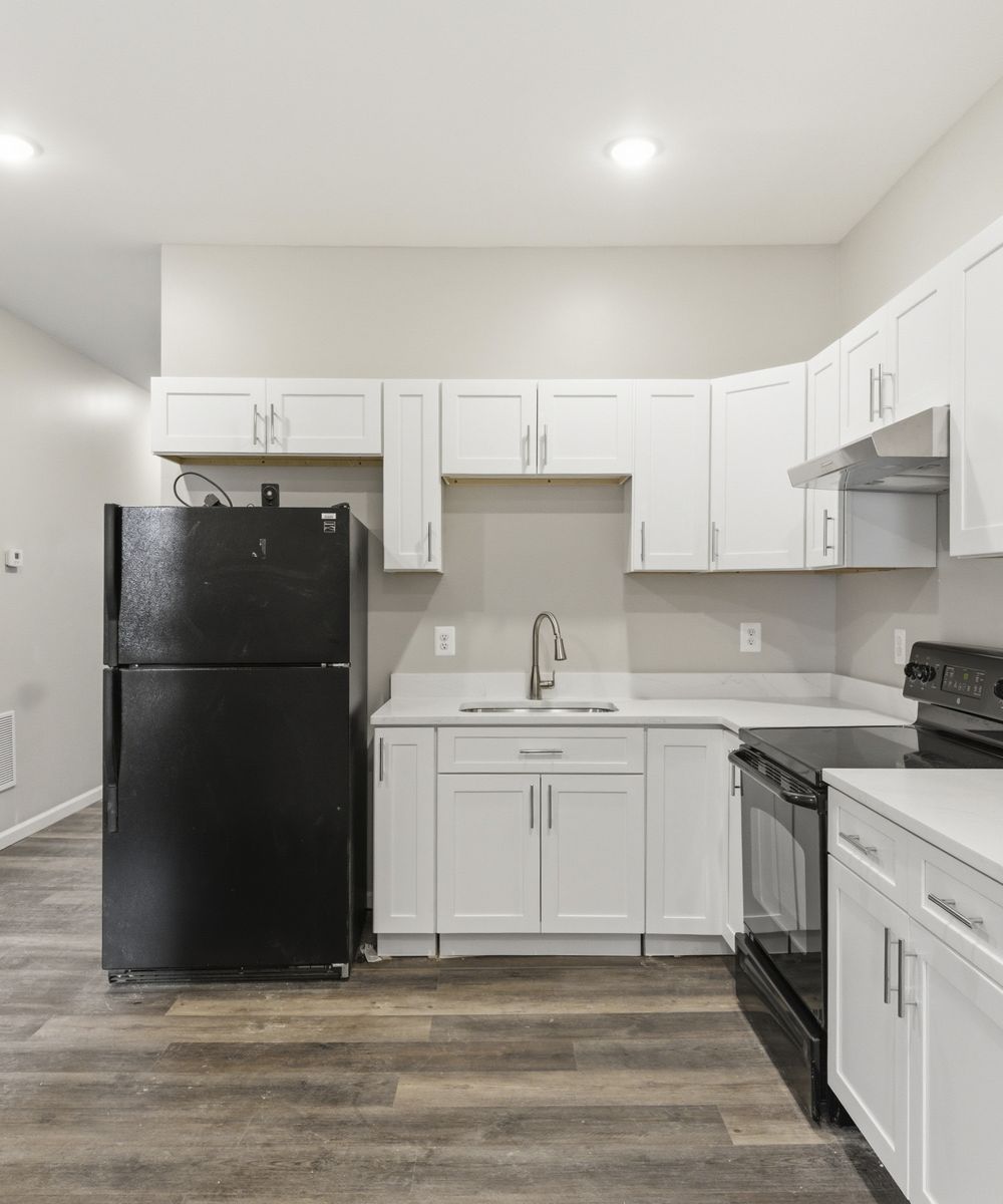 Kitchen in one of our rental homes, ready for a new tenant